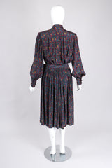 Recess Los Angeles Vintage Lanvin Silk Paisley Print Library Blouse & Skirt Set