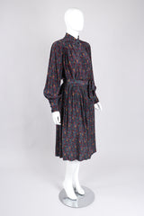 Recess Los Angeles Vintage Lanvin Silk Paisley Print Library Blouse & Skirt Set