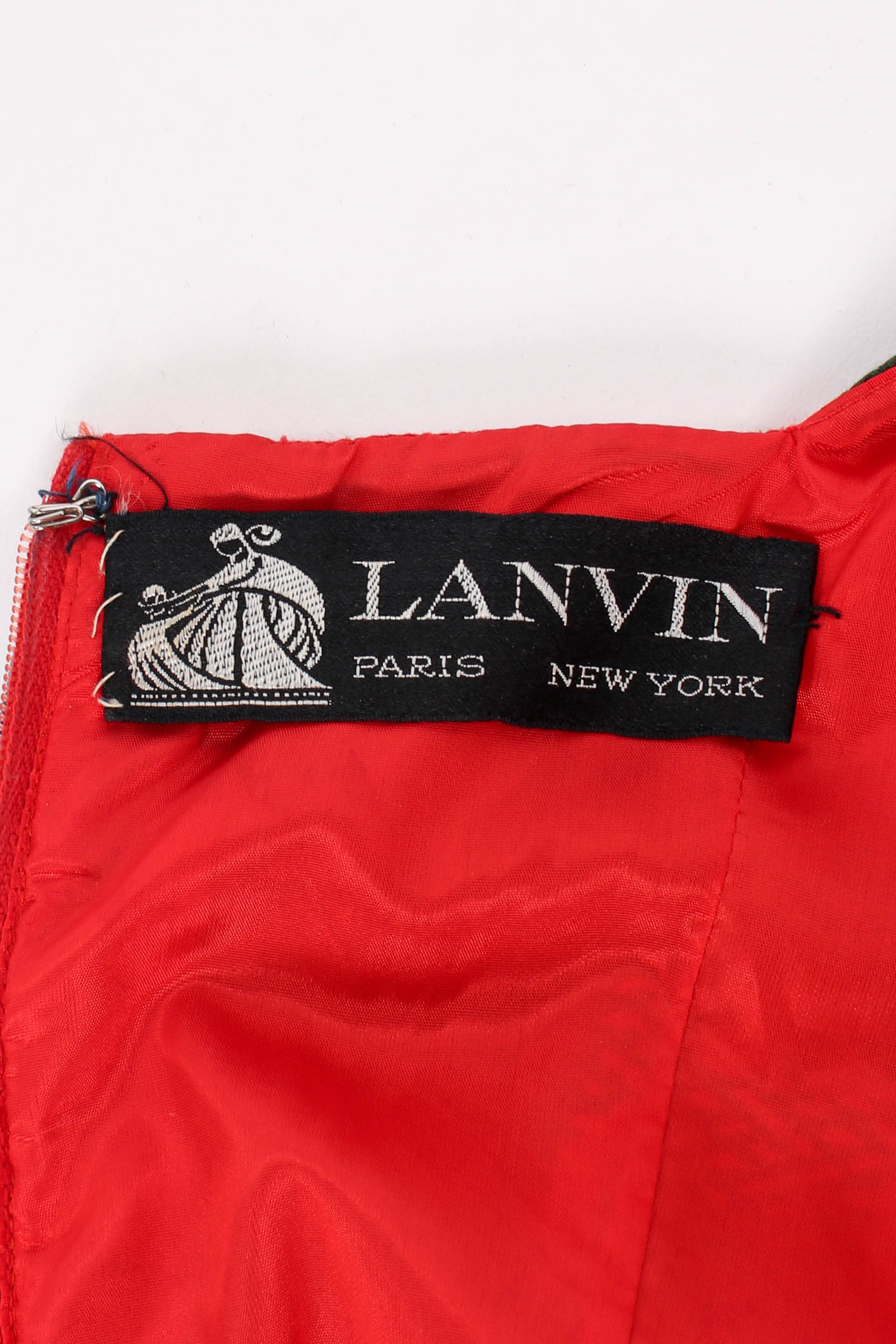 Vintage Lanvin Geo Ikat Print Dress tag @ Recess LA