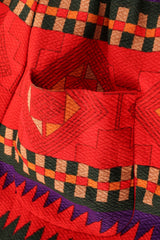 Vintage Lanvin Geo Ikat Print Dress pocket detail @ Recess LA