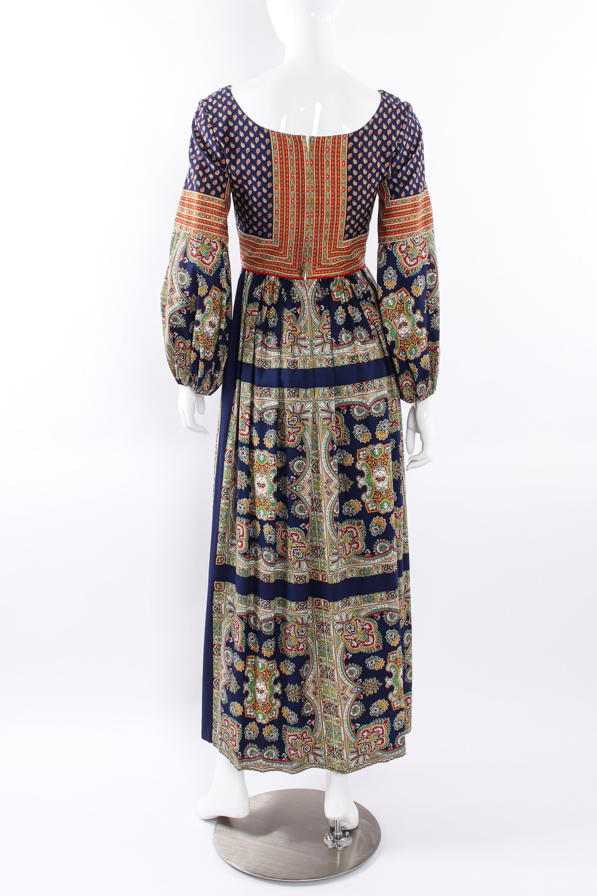 Vintage Lanzillotti Paisley Print Dress mannequin back @ Recess LA
