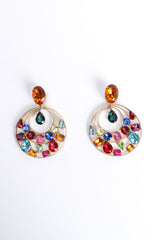 Vintage Rainbow Jeweled Hoop Drop Earrings at Recess Los Angeles