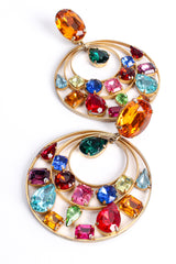Vintage Rainbow Jeweled Hoop Drop Earrings at Recess Los Angeles