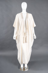 Recess Los Angeles Designer Consignment Vintage L'Artisan Du Liban Lebanese Striped Satin Seersucker Caftan Robe