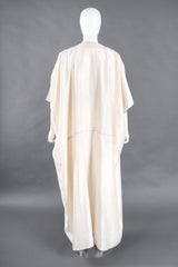 Recess Los Angeles Designer Consignment Vintage L'Artisan Du Liban Lebanese Striped Satin Seersucker Caftan Robe
