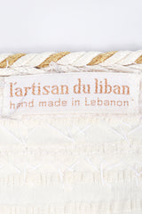 Recess Los Angeles Designer Consignment Vintage L'Artisan Du Liban Lebanese Striped Satin Seersucker Caftan Robe