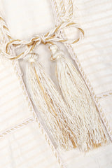 Recess Los Angeles Designer Consignment Vintage L'Artisan Du Liban Lebanese Striped Satin Seersucker Caftan Robe