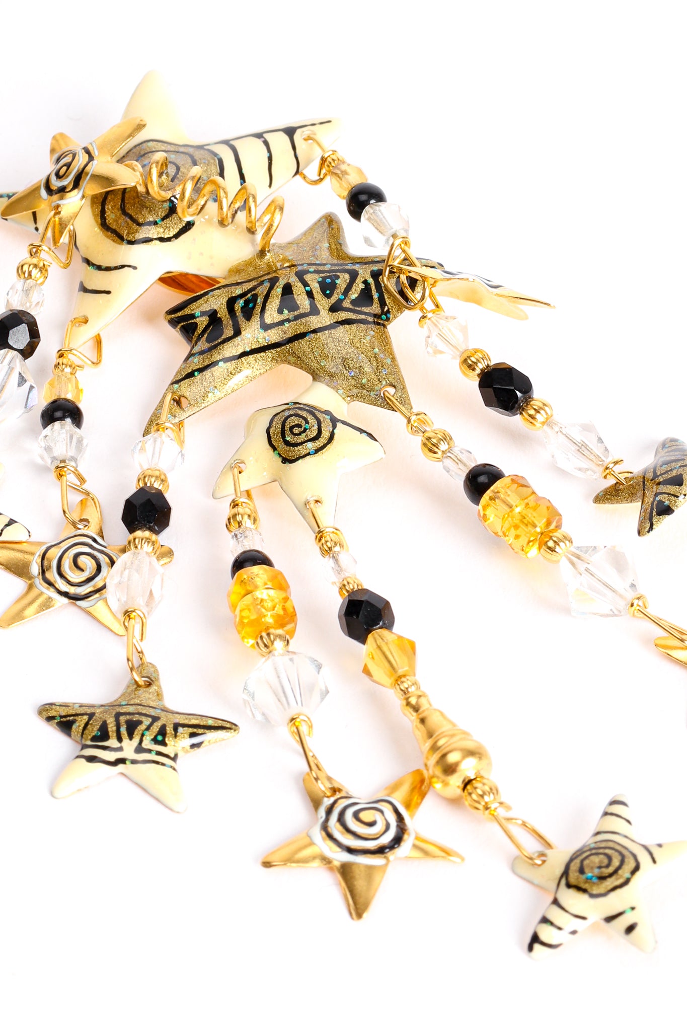 Vintage Lunch At The Ritz Shooting Star Chandelier Earrings detail at Recess Los Angeles