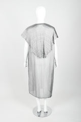 Vintage Laura Biagiotti Metallic Capelet Tunic on Mannequin Back at Recess Los Angeles