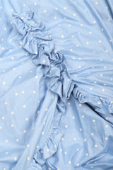 Recess Los Angeles Vintage Laura Ashley Polka Dot Broadcloth Strapless Cotton Ball Gown