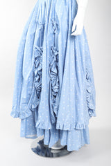 Recess Los Angeles Vintage Laura Ashley Polka Dot Broadcloth Strapless Cotton Ball Gown