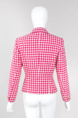 Recess Los Angeles Vintage Escada Laurél Fuchsia Houndstooth Blazer
