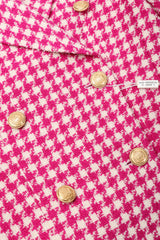 Recess Los Angeles Vintage Escada Laurél Fuchsia Houndstooth Blazer