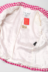Recess Los Angeles Vintage Escada Laurél Fuchsia Houndstooth Blazer