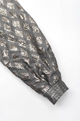 Recess Los Angeles Vintage Lei Di Lancetti Diamond Harlequin Metallic Lamé Fur Collar Coat