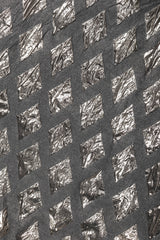 Recess Los Angeles Vintage Lei Di Lancetti Diamond Harlequin Metallic Lamé Fur Collar Coat