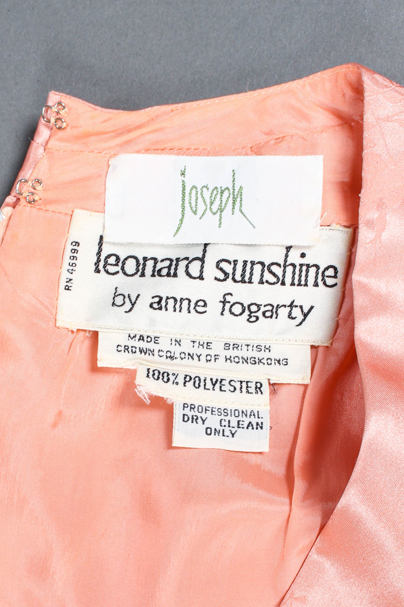 Vintage Joseph 1970s Fogarty Floral Feather Jacket & Top Set tag @ Recess Los Angeles