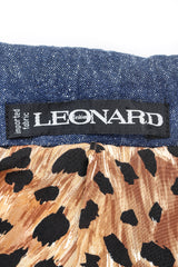 Recess Designer Consignment Vintage Leonard Double Breasted Denim Cocoon Car Coat Trench Los Angeles Resale