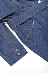 Recess Designer Consignment Vintage Leonard Double Breasted Denim Cocoon Car Coat Trench Los Angeles Resale