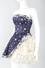 Recess Designer Consignment Vintage Leonard Silk Carnation Cocktail Dress Los Angeles Resale Recycled