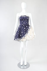 Recess Designer Consignment Vintage Leonard Silk Carnation Cocktail Dress Los Angeles Resale Recycled