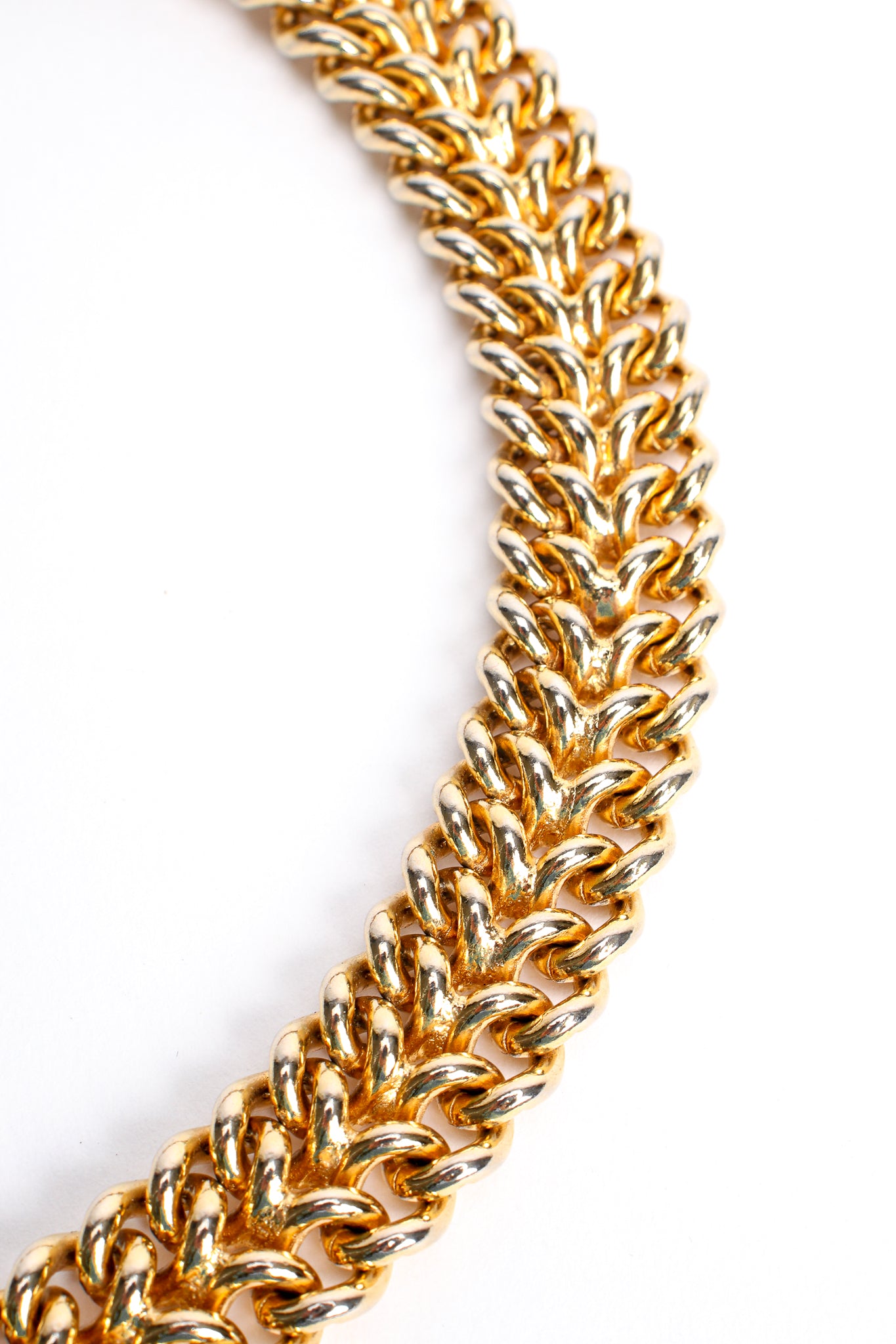 Vintage Les Bernard Greek Coin Chain Collar chain link detail at Recess Los Angeles