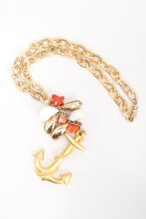 Recess Los Angeles Vintage Les Bernard Anchor Shell Mussel Charm Y Necklace