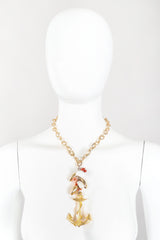 Recess Los Angeles Vintage Les Bernard Anchor Shell Mussel Charm Y Necklace