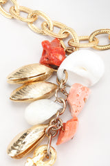 Recess Los Angeles Vintage Les Bernard Anchor Shell Mussel Charm Y Necklace