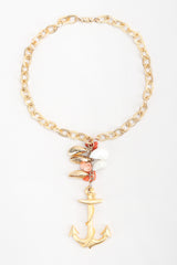 Recess Los Angeles Vintage Les Bernard Anchor Shell Mussel Charm Y Necklace