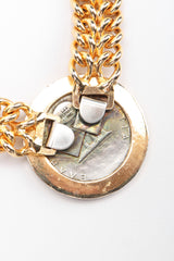 Recess Designer Consignment Vintage Les Bernard Greek Coin Chain Collar Pericles nepikahe Los Angeles Recycled Resale