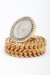 Recess Designer Consignment Vintage Les Bernard Greek Coin Chain Collar Pericles nepikahe Los Angeles Recycled Resale