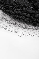 Recess Los Angeles Designer Consignment Vintage Leslie James Netted Raffia Straw Conical Pixie Kiss Hat