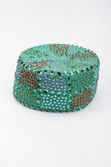 Recess Los Angeles Vintage Leslie James Rhinestone Pillbox Hat Millinery Jackie O