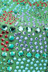 Recess Los Angeles Vintage Leslie James Rhinestone Pillbox Hat Millinery Jackie O