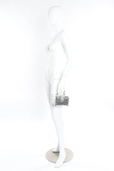 Lewis silver leather mini box bag on mannequin @recessla