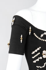 Recess Los Angeles Vintage Complice Off-The-Shoulder Pearl Explosion Stretch Tee Top