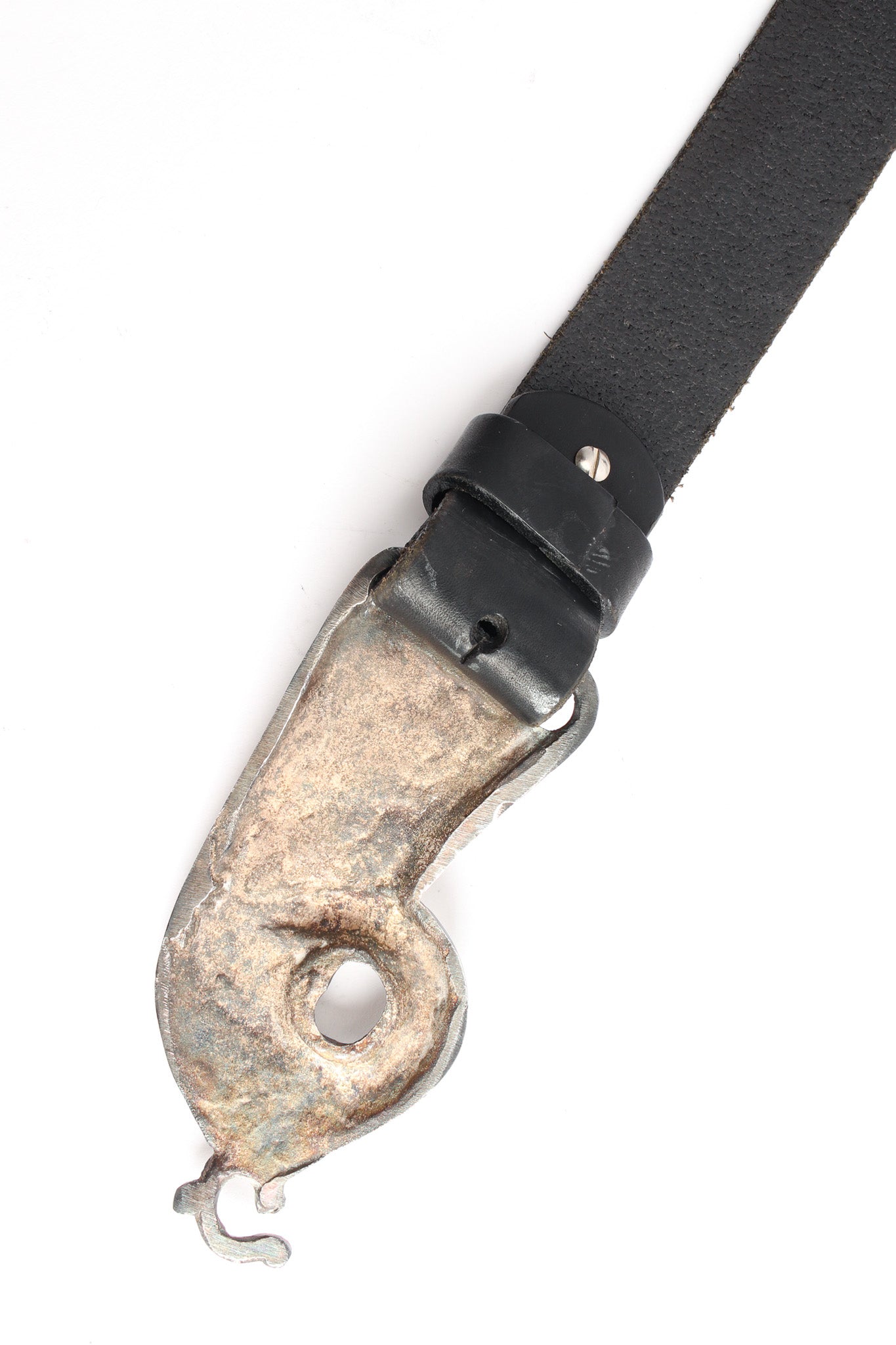 Vintage Lili Peau De Fleur Snake Head Leather Belt snake tail back @ Recess LA