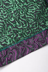 Recess Los Angeles Vintage Lilian Fell Metallic Lamé Paisley Peplum Jacket & Skirt Set