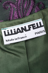 Recess Los Angeles Vintage Lilian Fell Metallic Lamé Paisley Peplum Jacket & Skirt Set