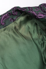 Recess Los Angeles Vintage Lilian Fell Metallic Lamé Paisley Peplum Jacket & Skirt Set