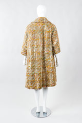 Vintage Lilli Ann Pastel Tan Mohair Bouclé Swing Coat on Mannequin Back at Recess Los Angeles