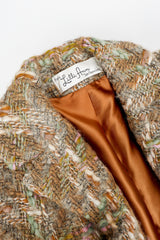 Vintage Lilli Ann Pastel Tan Mohair Bouclé Swing Coat Collar at Recess Los Angeles