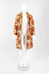 Vintage Lilli Ann Floral Chenille Carpet Coat on Mannequin Open, at Recess Los Angeles