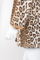 Recess Los Angeles Vintage London Leathers by Lilli Ann Faux Cheetah Fur Wrap Coat