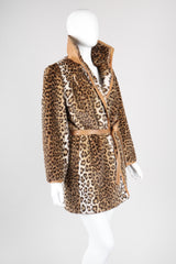 Recess Los Angeles Vintage London Leathers by Lilli Ann Faux Cheetah Fur Wrap Coat