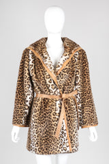 Recess Los Angeles Vintage London Leathers by Lilli Ann Faux Cheetah Fur Wrap Coat