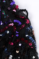 Vintage Lilli Diamond Swirl Sequin Sheer Jacket detaching row of sequins @ Recess LA