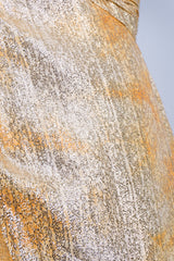 Lillie Rubin Gold Lamé Strapless Sweetheart Dress