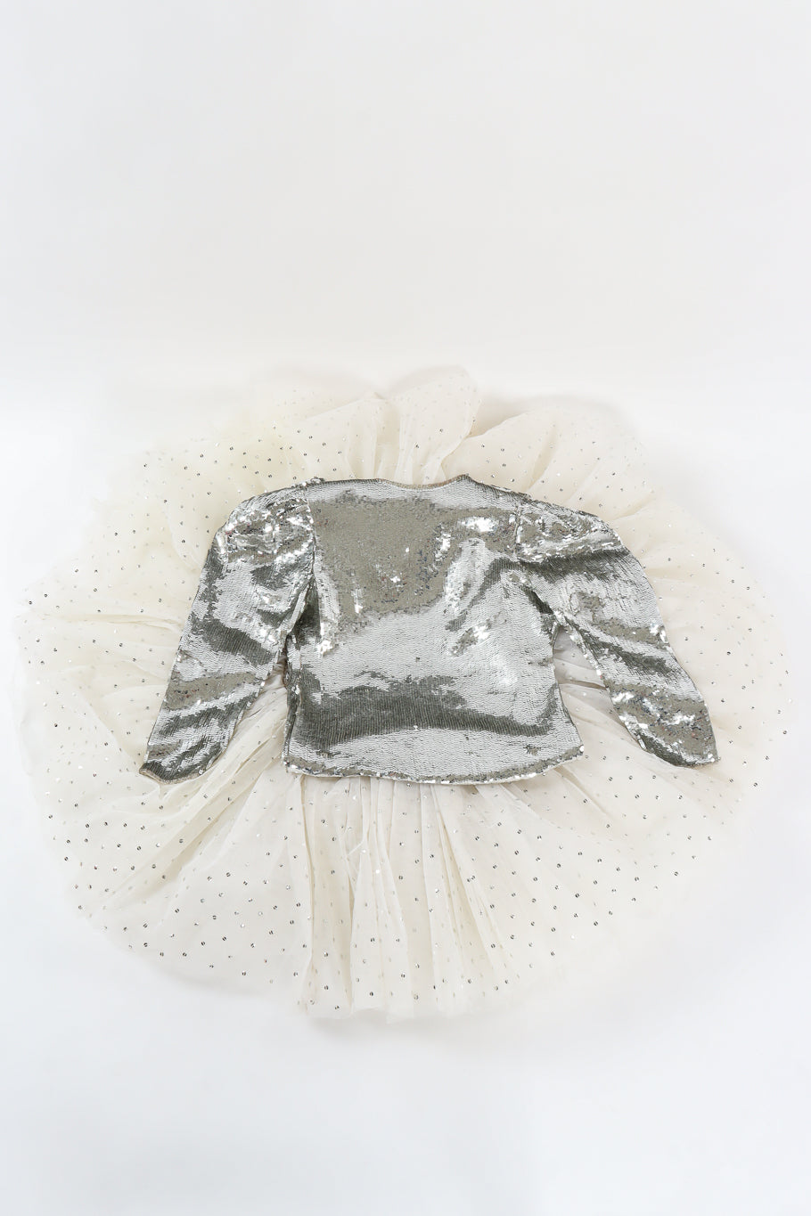 Vintage Lillie Rubin Sequin Tulle Mermaid Gown dress flat lay @ Recess LA